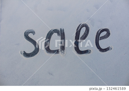 The word sale on a white background. Handwritten word sales The word sale on a white background. Handwritten word sales 132461589