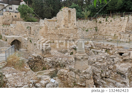 Pool of Bethesda ancient ruins Pool of Bethesda ancient ruins 132462423