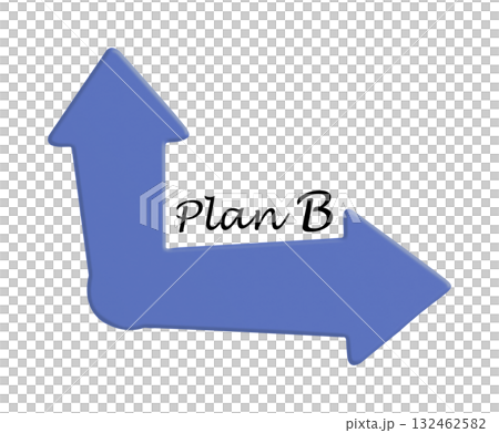 Plan B Concept With Directional Arrows on Transparent Background 132462582