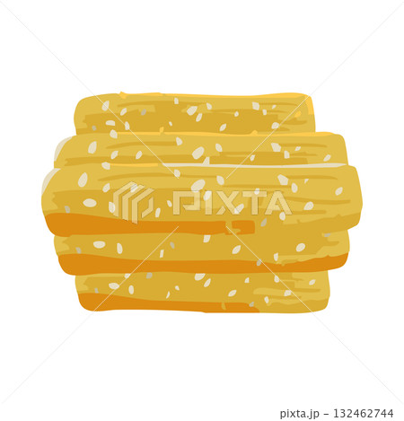 たたきごぼう　水彩風手描きベクターイラスト 132462744