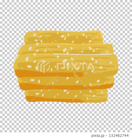 たたきごぼう　水彩風手描きベクターイラスト 132462744