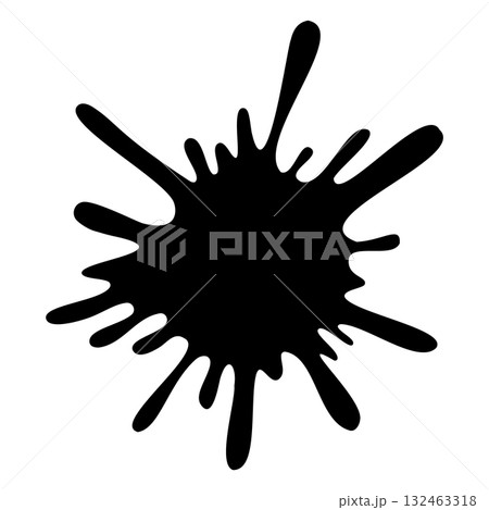 Creative black vector splash for design projects. Vector illustration 132463318