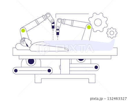 Surgical robot abstract concept vector illustration. 132463327