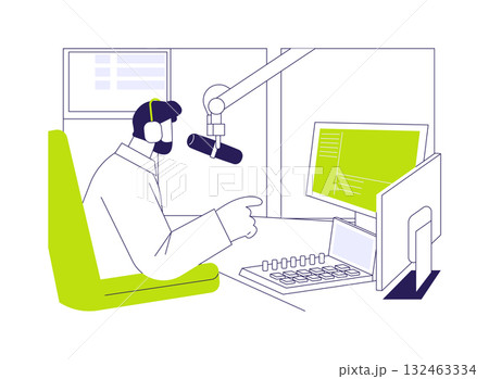 IP broadcasting abstract concept vector illustration. IP broadcasting abstract concept vector illustration. 132463334
