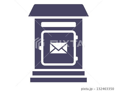 Black mailbox icon. 132463350