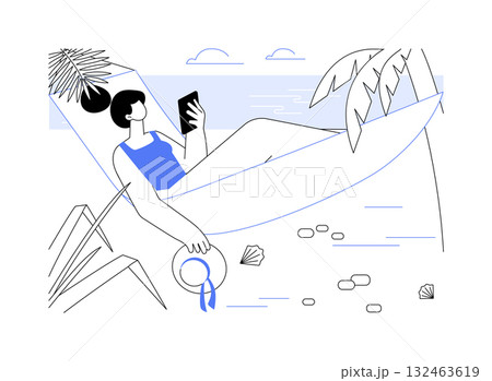 Beach relax isolated cartoon vector illustrations. Beach relax isolated cartoon vector illustrations. 132463619