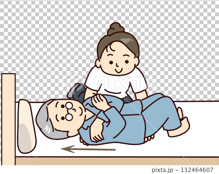 Change position: Place the patient in a side-lying position 132464607