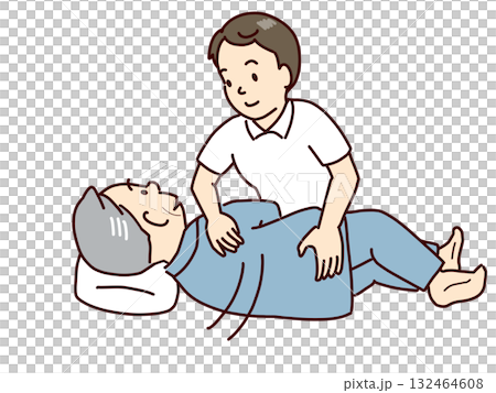 Change position: Place the patient in a side-lying position 132464608