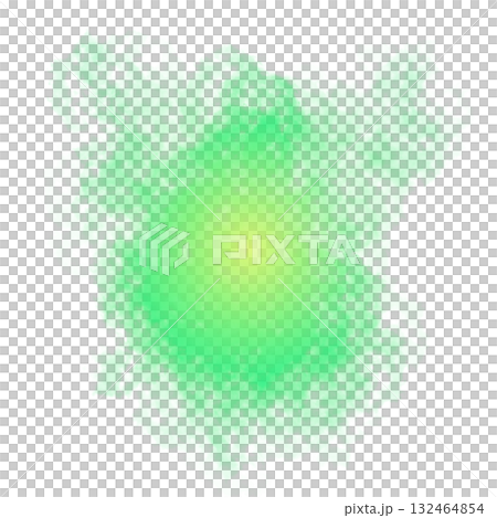 透明背景上的綠色發光煙霧效果 132464854