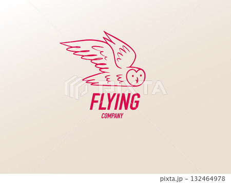 Beautiful owl one line bird emblem or icon for your company. peace symbol. hand drawn engraving. Beautiful owl one line bird emblem or icon for your company. peace symbol. hand drawn engraving. 132464978