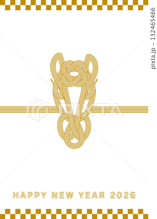 おしゃれシンプルな2026年午年年賀状 おしゃれシンプルな2026年午年年賀状 132465466
