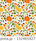 Simple flat vegetables seamless pattern 132465827