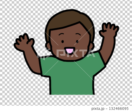 Happy black boy 132466095
