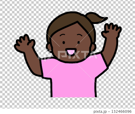 Happy black girl Happy black girl 132466096