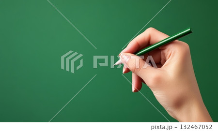 A closeup of a hand marking a choice A closeup of a hand marking a choice 132467052