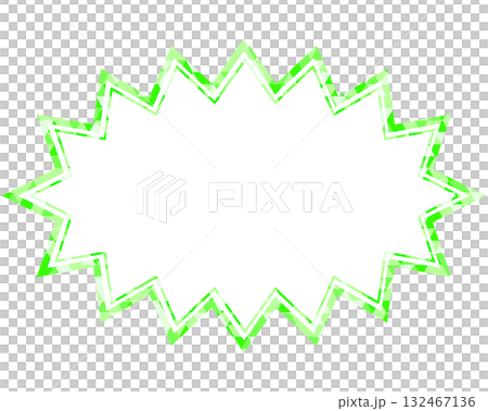 Stained glass style speech bubble, triangular pattern, elongated jagged shape Stained glass style speech bubble, triangular pattern, elongated jagged shape 132467136
