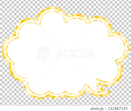 Stained glass style speech bubble, triangular pattern, rounded cloud shape Stained glass style speech bubble, triangular pattern, rounded cloud shape 132467145