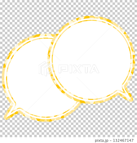 彩色玻璃風格的對話泡泡,三角形圖案,重疊對話 彩色玻璃風格的對話泡泡,三角形圖案,重疊對話 132467147