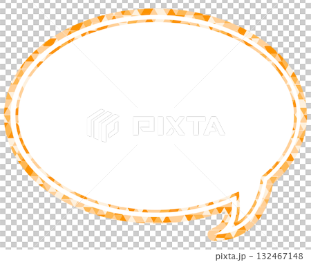 Stained glass style speech bubble, triangular pattern, round shape Stained glass style speech bubble, triangular pattern, round shape 132467148