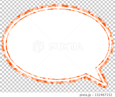 Stained glass style speech bubble, triangular pattern, round shape Stained glass style speech bubble, triangular pattern, round shape 132467152