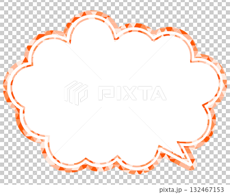 Stained glass style speech bubble, triangular pattern, rounded cloud shape Stained glass style speech bubble, triangular pattern, rounded cloud shape 132467153