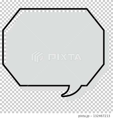 A simple speech bubble with misaligned lines, an octagon with corners A simple speech bubble with misaligned lines, an octagon with corners 132467213