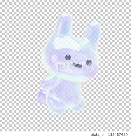 ぷにぷに ゆめかわ 3Dうさぎ アイコン 132467429
