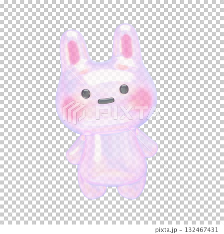 ぷにぷに ゆめかわ 3Dうさぎ アイコン 132467431