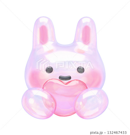 ぷにぷに ゆめかわ 3Dうさぎ アイコン 132467433