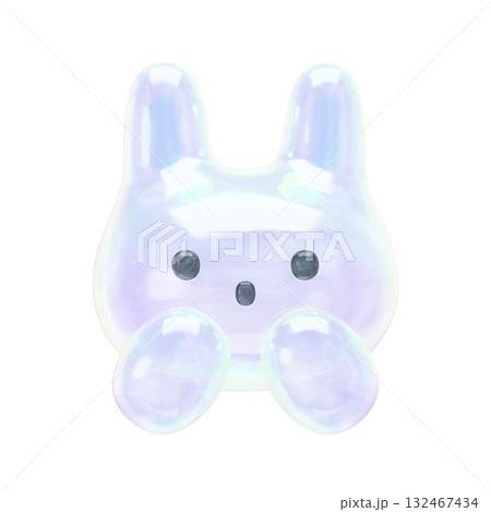 ぷにぷに ゆめかわ 3Dうさぎ アイコン ぷにぷに ゆめかわ 3Dうさぎ アイコン 132467434