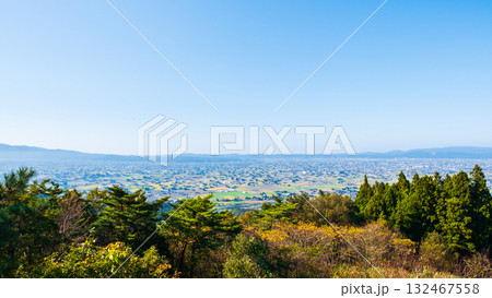 散居村展望台から砺波平野の眺め 散居村展望台から砺波平野の眺め 132467558