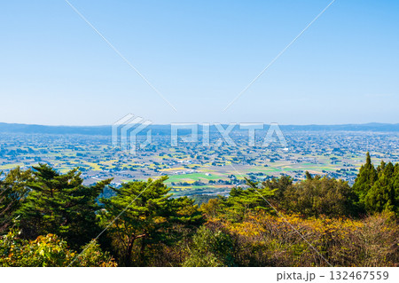 散居村展望台から砺波平野の眺め 散居村展望台から砺波平野の眺め 132467559