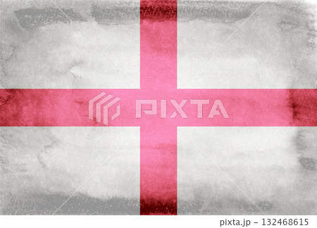 イングランド　国　旗　和紙　背景 132468615