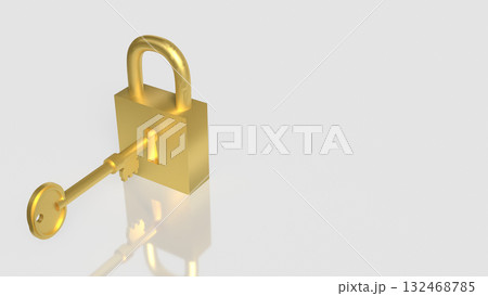 The Gold key and master for security concept 3d Rendering. The Gold key and master for security concept 3d Rendering. 132468785