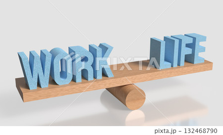 The Work and Life for Background concept 3d Rendering. 132468790