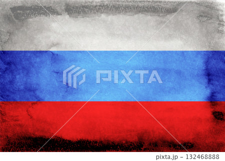 ロシア　国　旗　和紙　背景 132468888