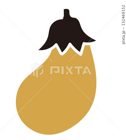 年賀状の茄子のイラスト素材 132469152