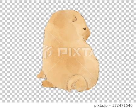 Cute puppy painted in watercolor Cute puppy painted in watercolor 132471540