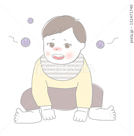 ウイルスに感染する赤ちゃん 132471740