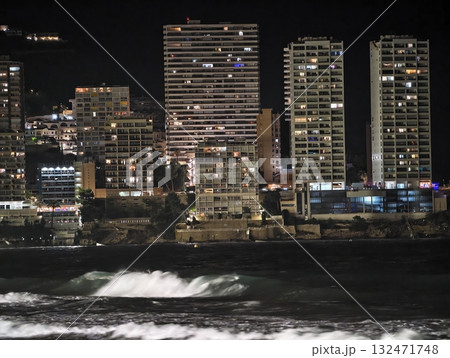 luminous skyline with diverse architecture reflected in tranquil waters during lively nocturnal luminous skyline with diverse architecture reflected in tranquil waters during lively nocturnal 132471748