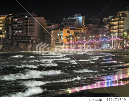 luminous skyline with diverse architecture reflected in tranquil waters during lively nocturnal luminous skyline with diverse architecture reflected in tranquil waters during lively nocturnal 132471749