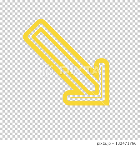Bright yellow arrow icon, yellow arrow mark for warning, positive and eye-catching yellow direction sign Bright yellow arrow icon, yellow arrow mark for warning, positive and eye-catching yellow direction sign 132471766