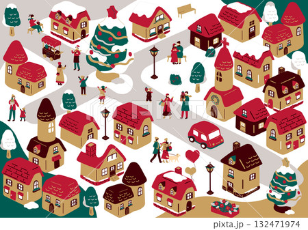 クリスマス色の街並み 132471974
