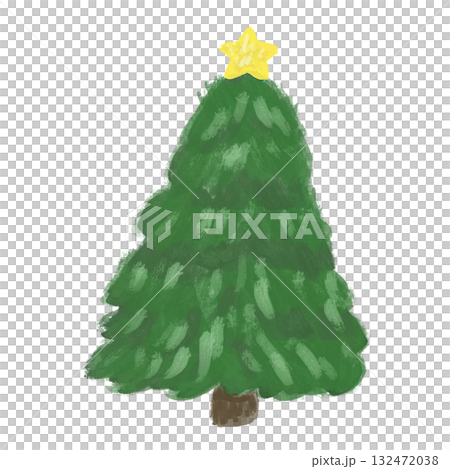 Simple Christmas tree illustration Simple Christmas tree illustration 132472038