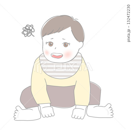 困っている赤ちゃん 困っている赤ちゃん 132472230