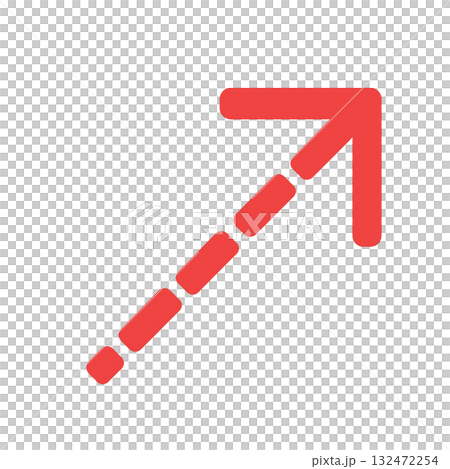 鮮紅色的箭頭圖標，紅色箭頭標記用於強調，醒目的紅色方向標誌 132472254