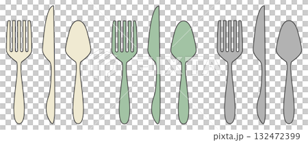 刀叉湯匙顏色變化套裝 刀叉湯匙顏色變化套裝 132472399