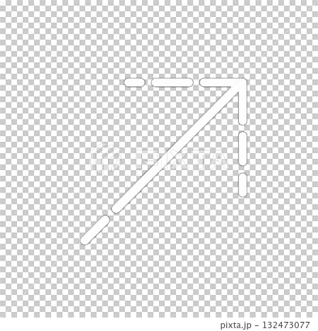 簡單的白色箭頭圖標，發光的白色箭頭標記，明亮乾淨的箭頭設計素材 132473077
