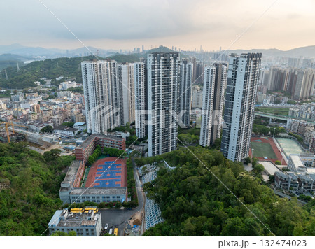 Aerial view of landscape  in Shenzhen city,China 132474023