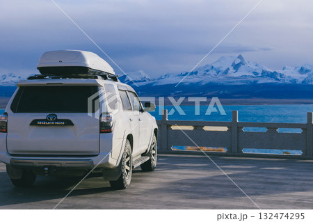 Toyota 4runner on high altitude in Tibet ,China Toyota 4runner on high altitude in Tibet ,China 132474295
